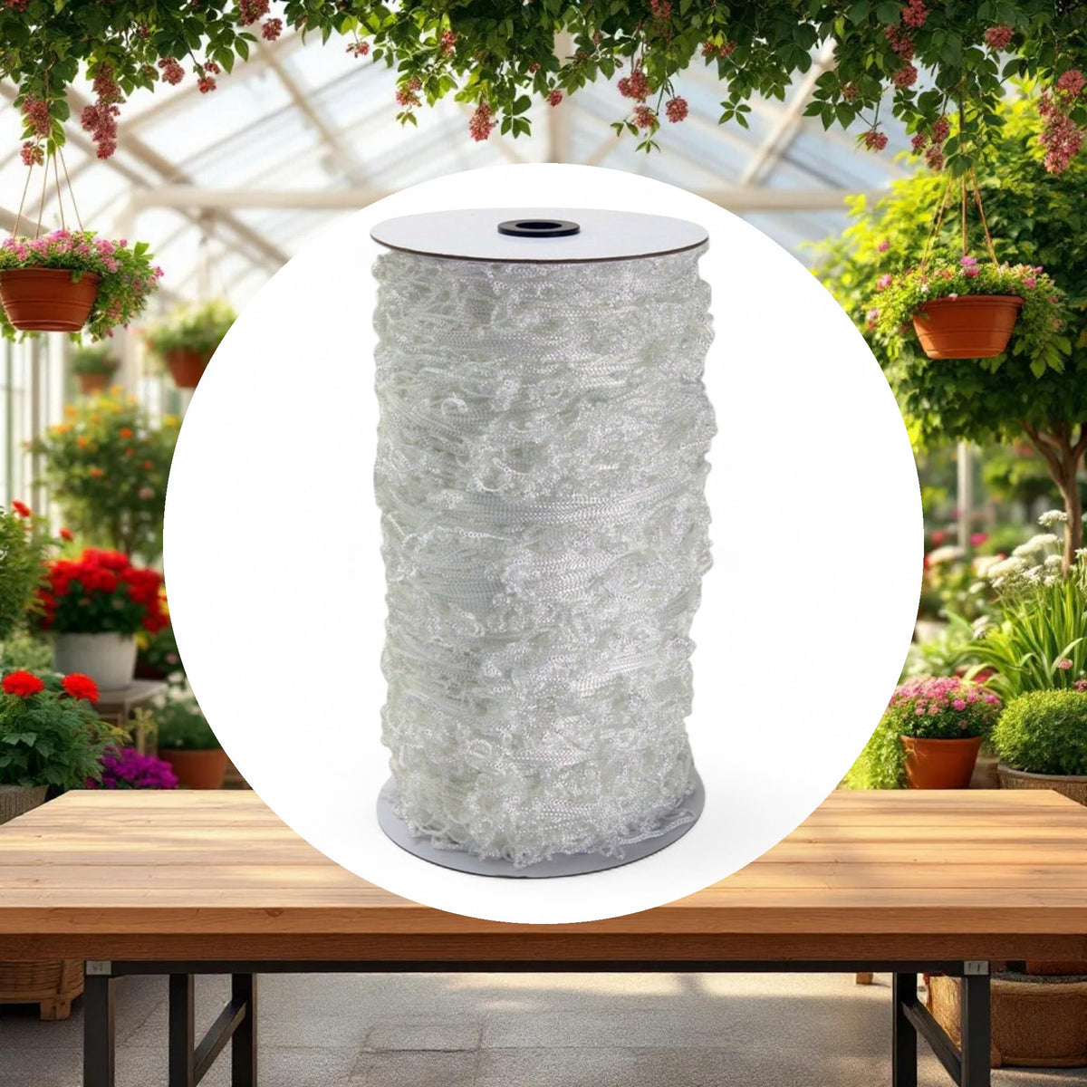 5'x350' Trellis Netting Roll White 6" Mesh Squares - Image 3