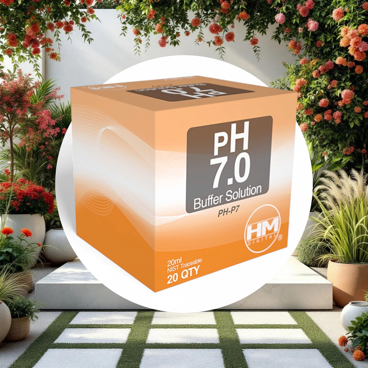 HM Digital pH 7.0 buffer solution - 20 packets of 20 ml - Image 2