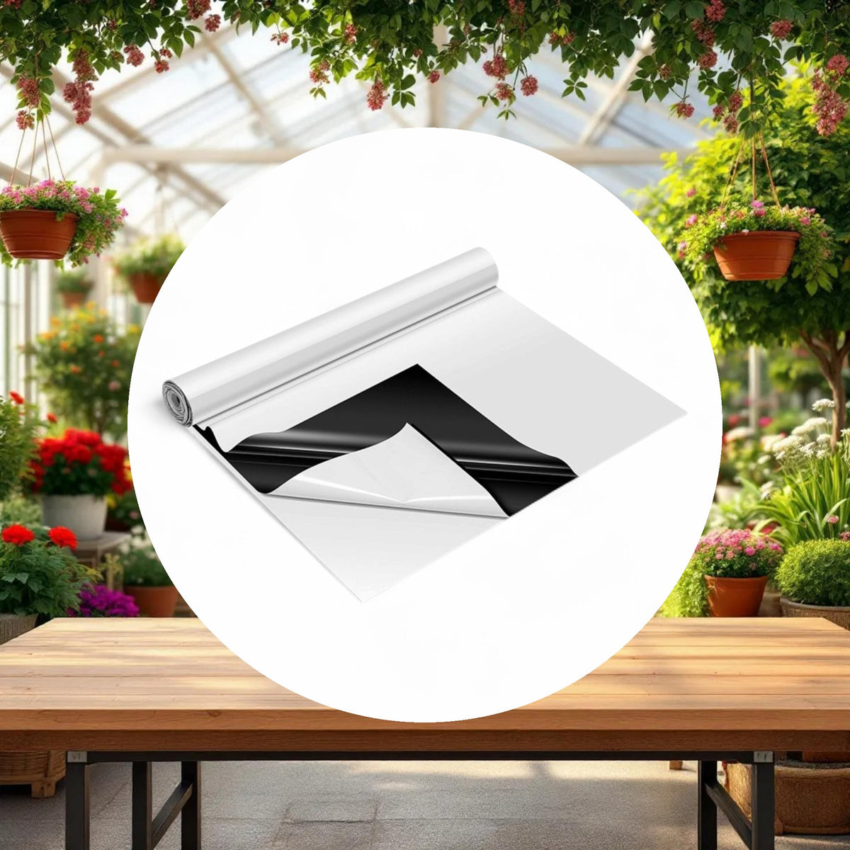 Panda Film Black and White Poly Film Roll 5.5mil 40ft x 100ft (3 Year) - Image 3