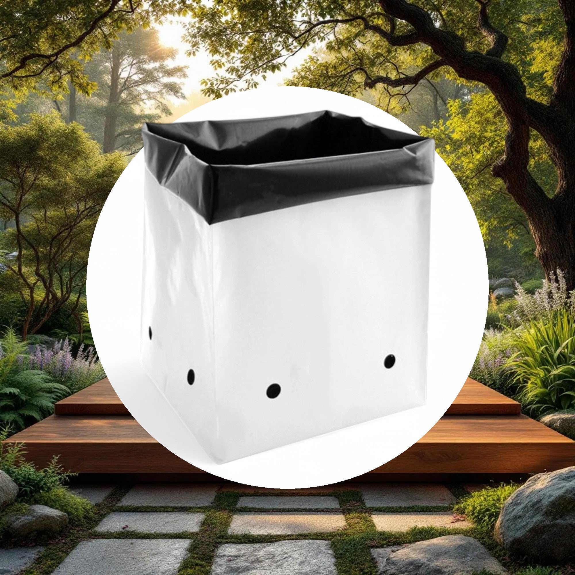 GROW1 PE Grow Bags Black & White 10 Gallon (25pcs/Pack) - Image 5