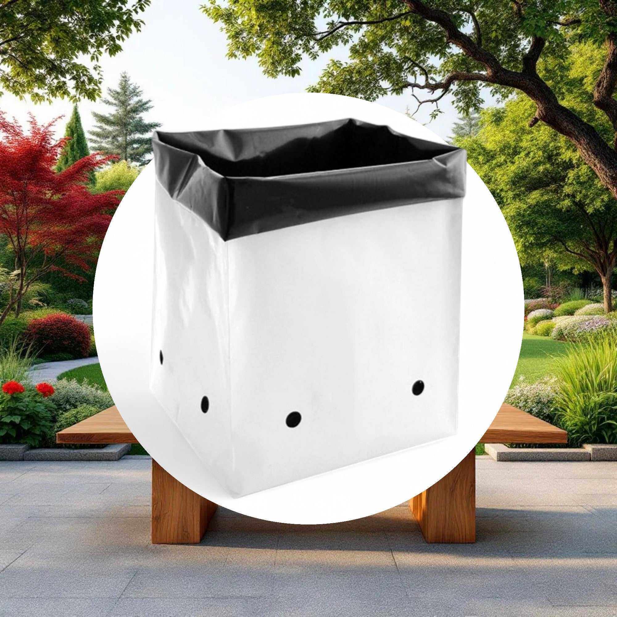 GROW1 PE Grow Bags Black & White 7 Gallon (25pcs/Pack) - Image 4