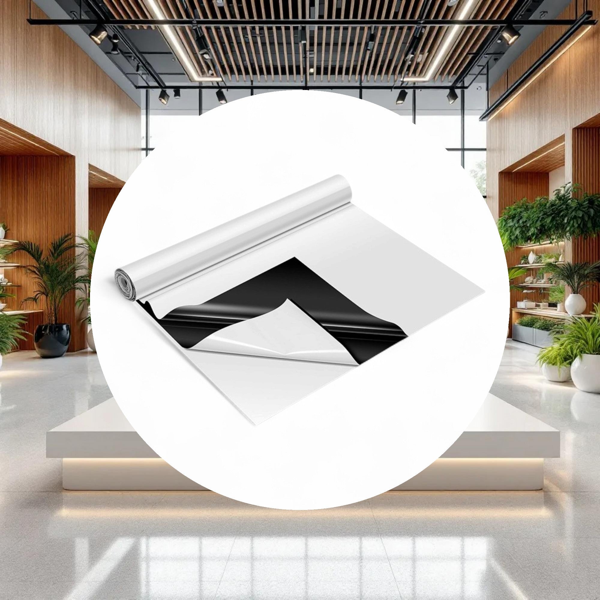 Panda Film Black and White Poly Film Roll 5.5mil 10ft x 100ft - Image 3
