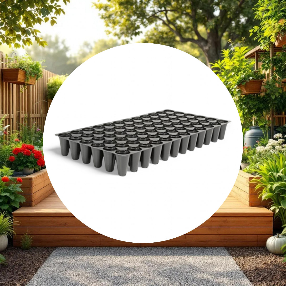 10" x 20" 72 Cell Round Seedling Tray - Image 5