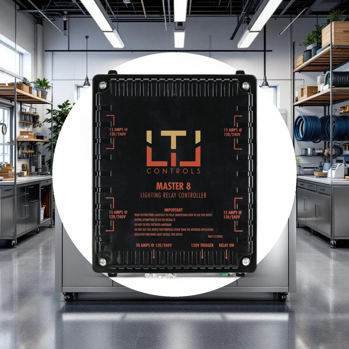 LTL Controls MASTER 8 Lighting Relay Controller w/o Timer (120V & 240V Universal Plug) - Image 4
