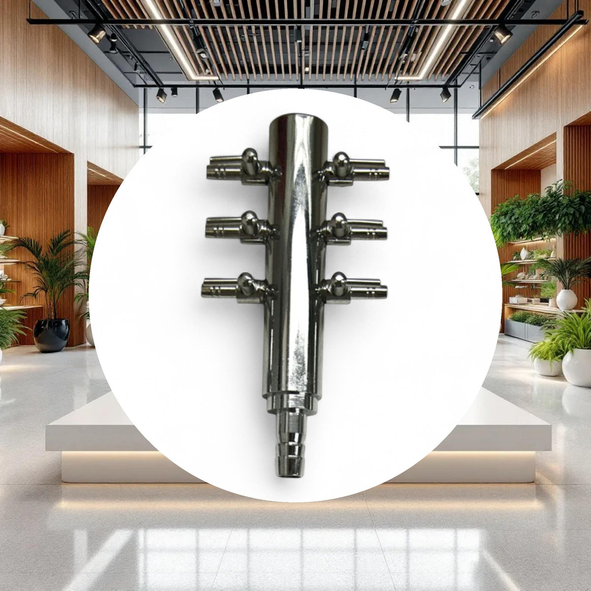 Chrome Air Divider 6 Outlet - Image 3