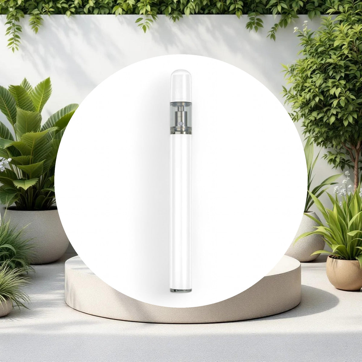 Disposable Vaporizer Pen 0.3ml w/ 1.6mm Opening White - Image 2