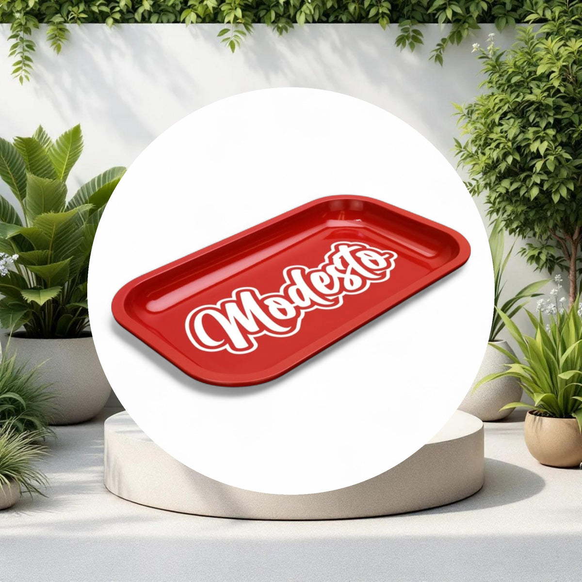 Med Dope Trays x Modesto – Red Background White logo - Image 2