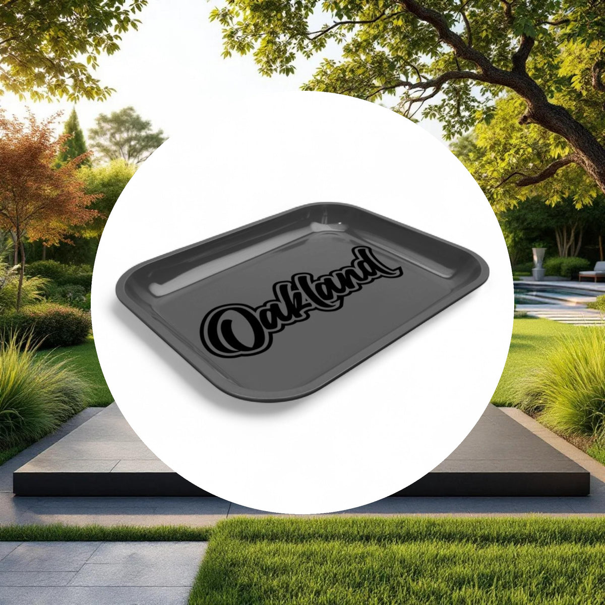 Large Dope Trays x Oakland – Grey Background Black Logo - Image 4
