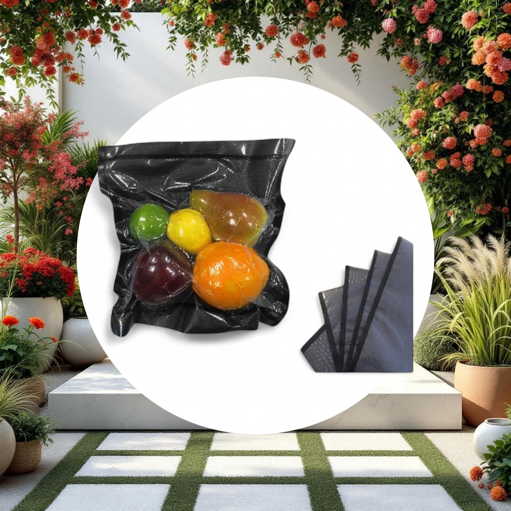 NatureVAC 15"x20" Precut Vacuum Seal Bags Black/Clear (50-pack) - Image 2