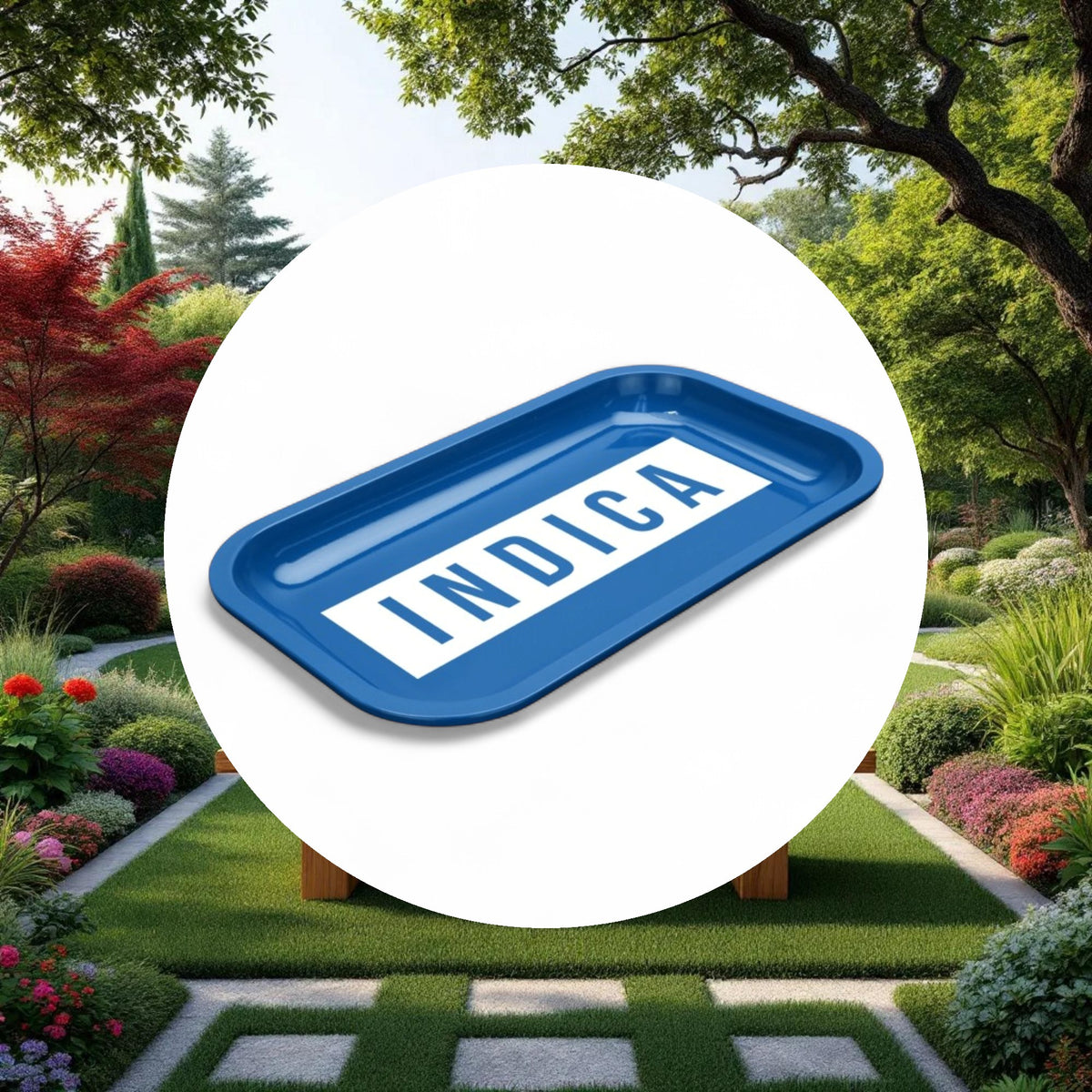 Med Dope Trays x Indica  - Blue background white logo - Image 4