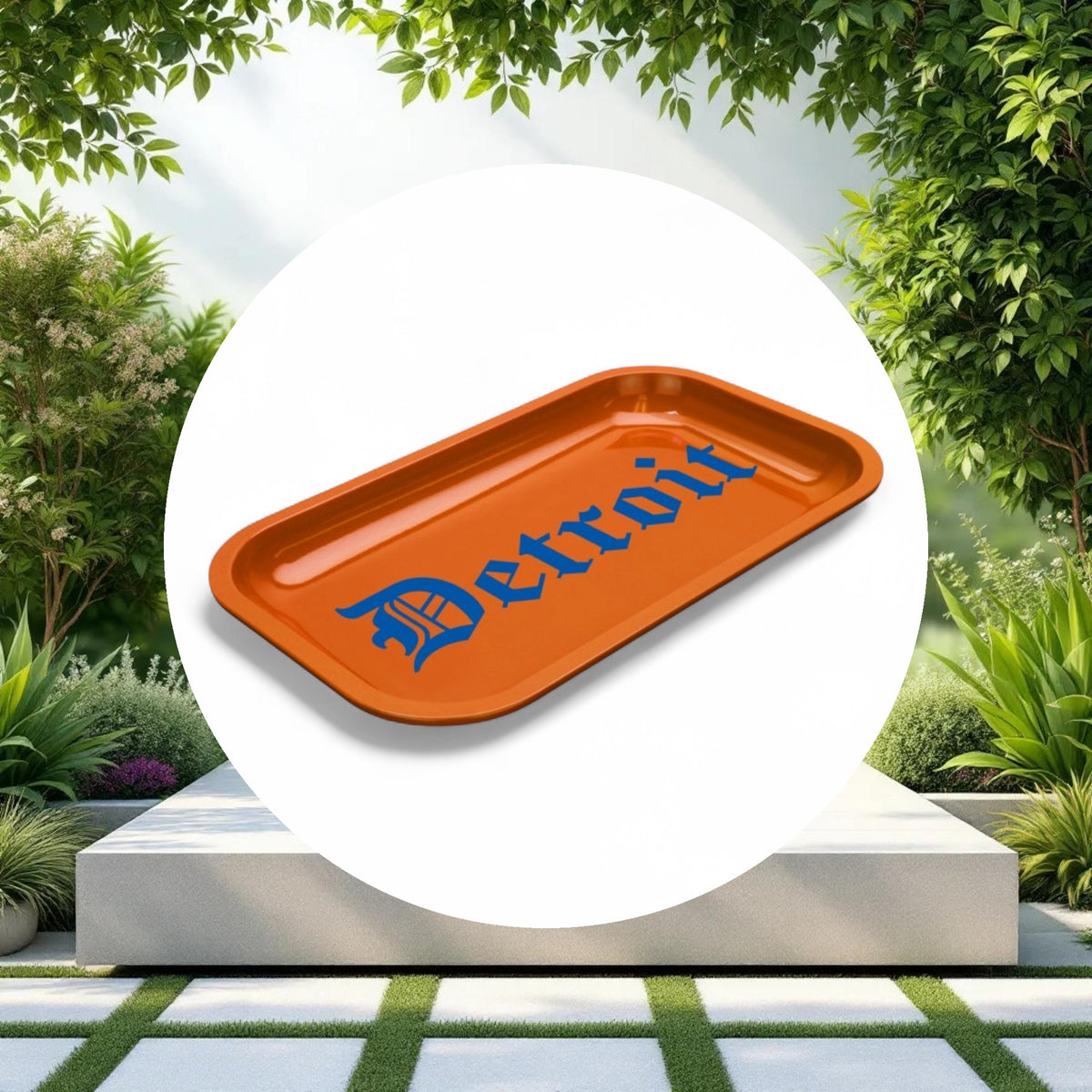 Med Dope Trays x Detroit Orange - background Blue logo - Image 2