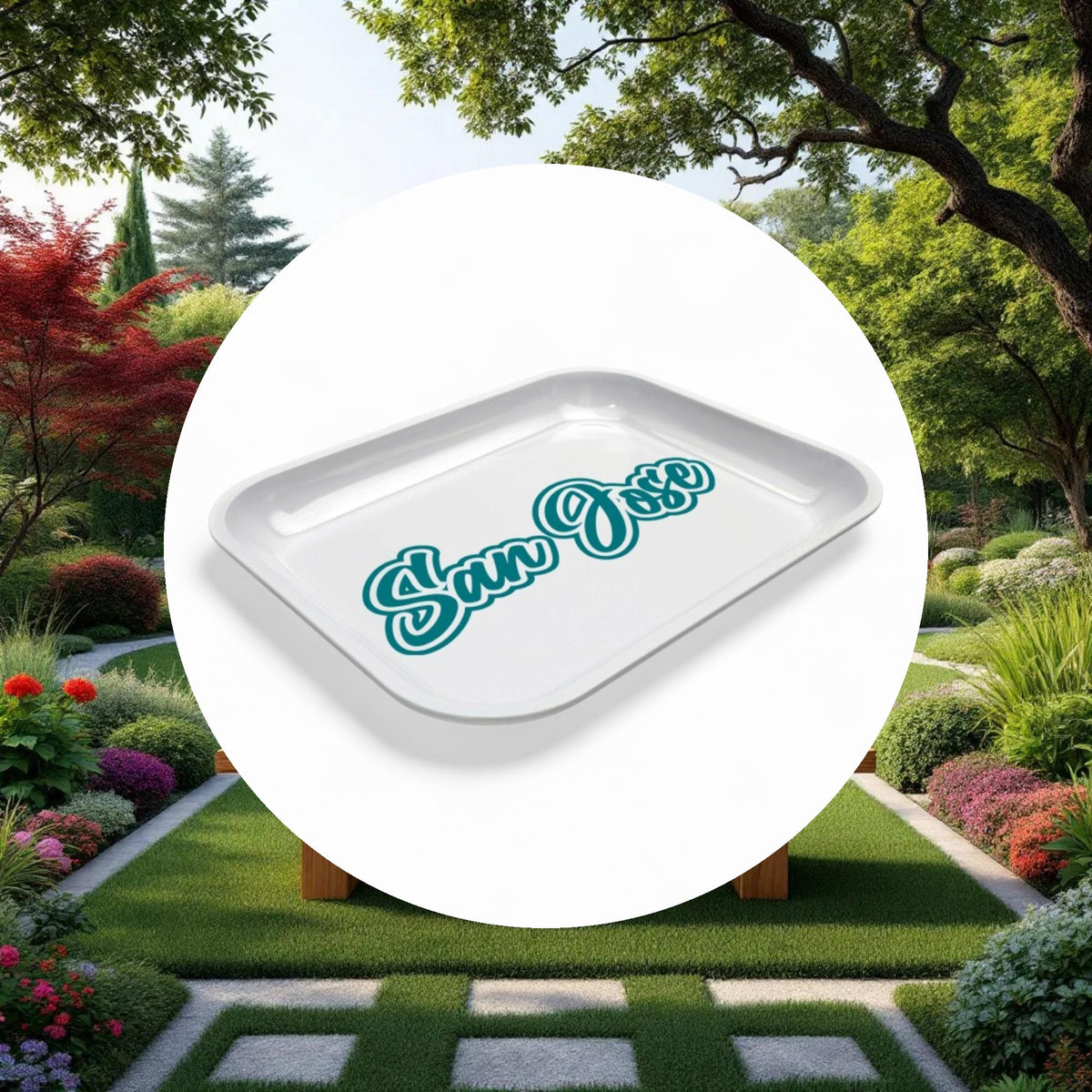 Large Dope Trays x San Jose – White Background Teal logo - Image 4