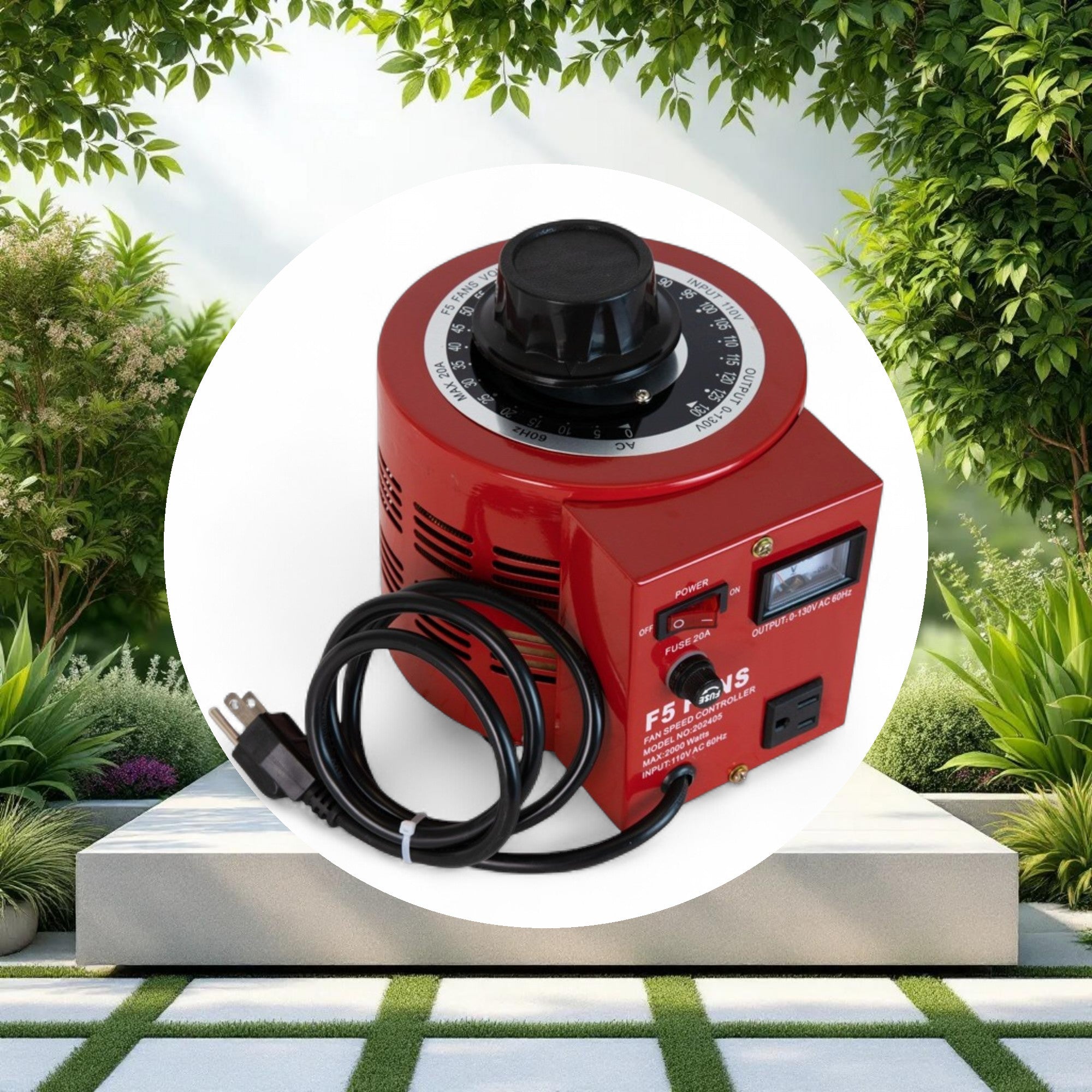 F5 Single Outlet Variable Voltage Speed Controller (10A 1000W 1kV) - Image 2