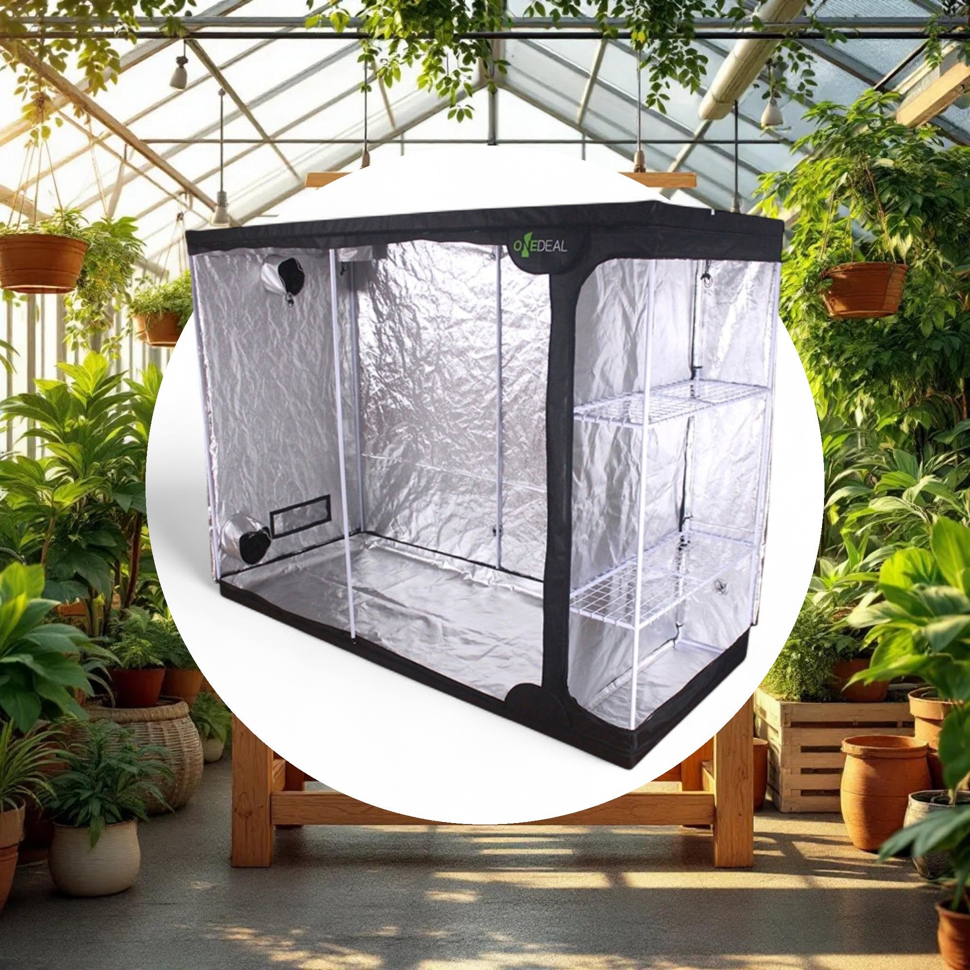 OneDeal VegFlower Grow Tent 9ft 2in x 4ft x 6ft 9in - Image 2