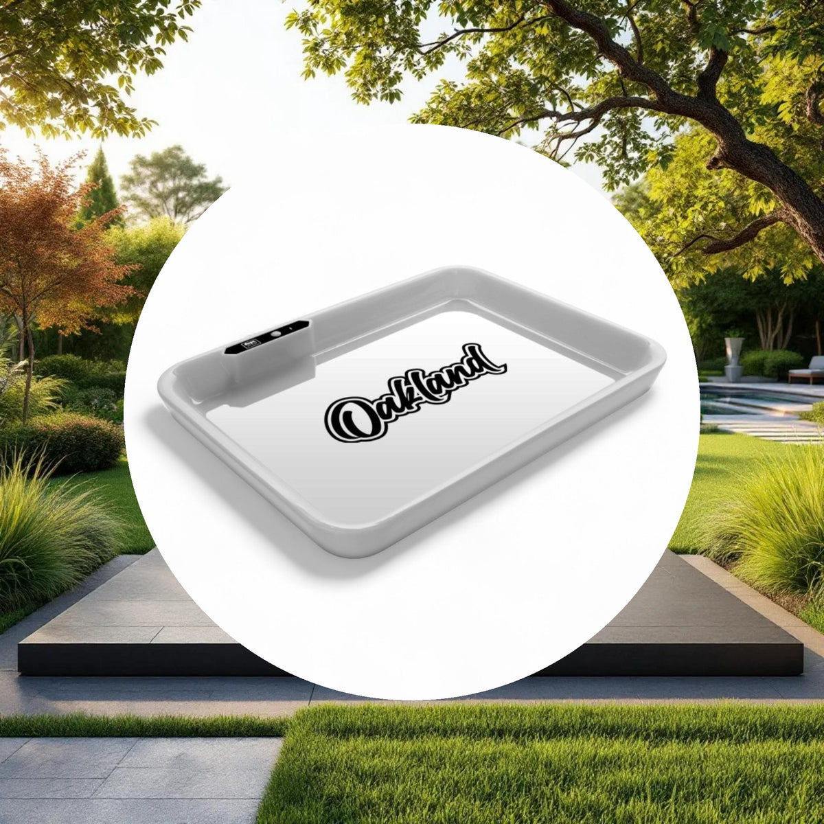 Dope Trays x Oakland – White Background Black Logo - Image 4
