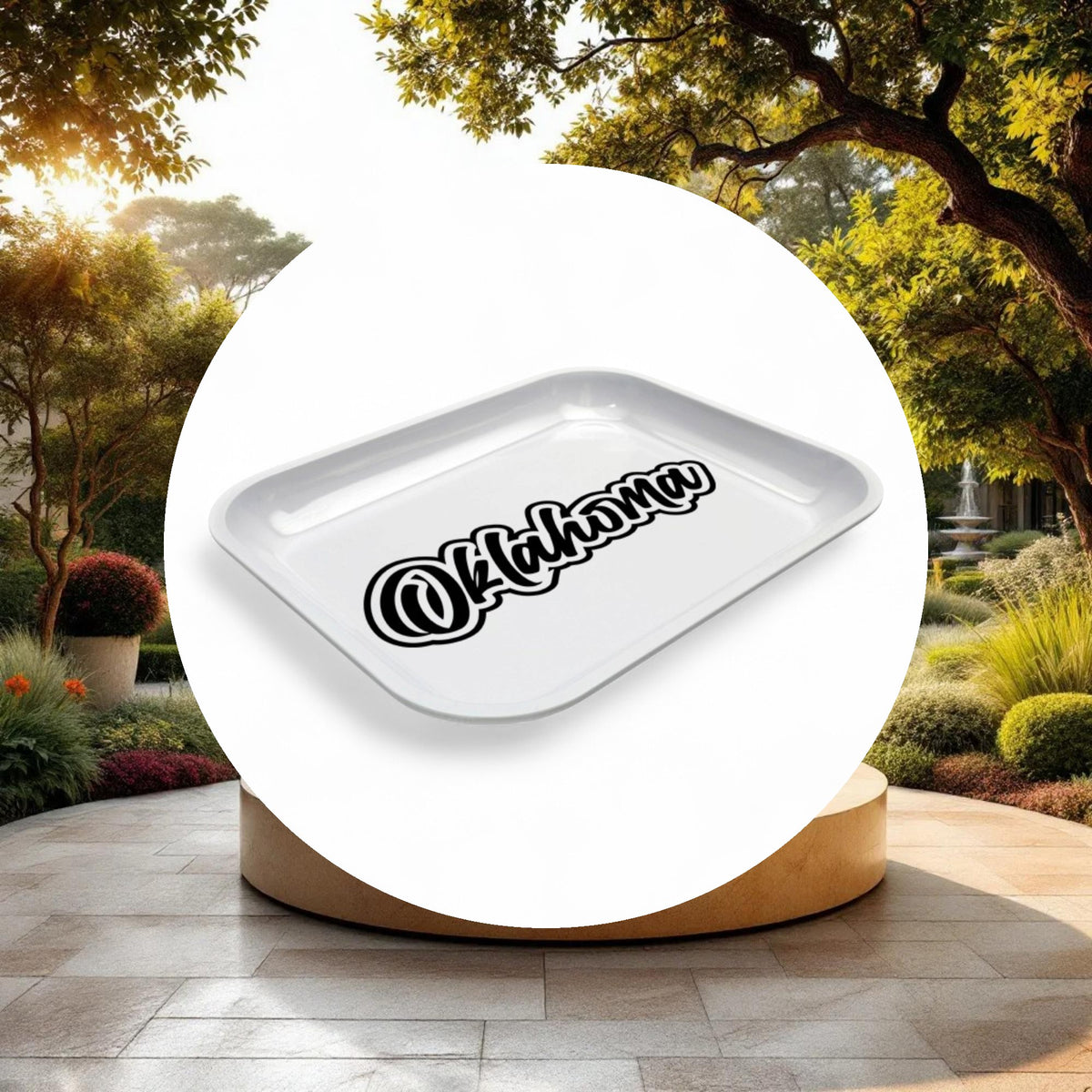 Large Dope Trays x Oklahoma – White background Black Logo - Image 2