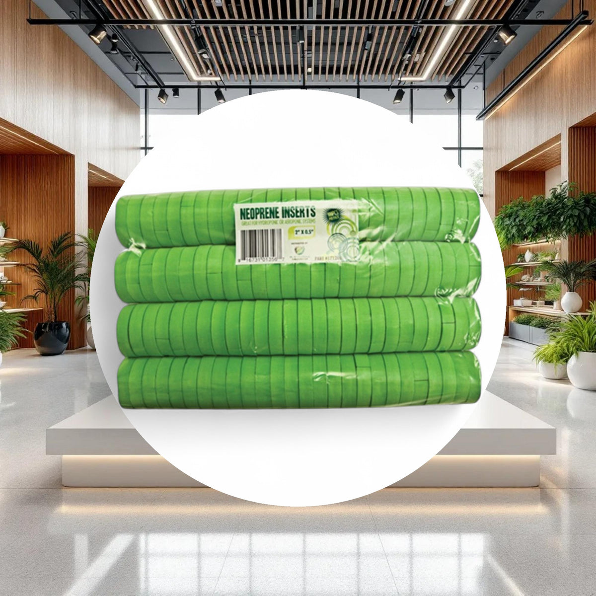 GROW1 Neoprene Inserts Green 2in (100pcs/Pack) - Image 3