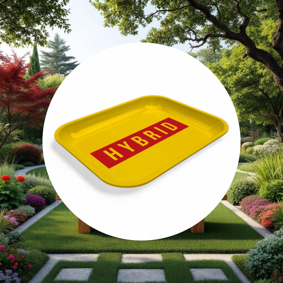 Large Dope Trays x Hybrid - yellow background red logo - Image 4