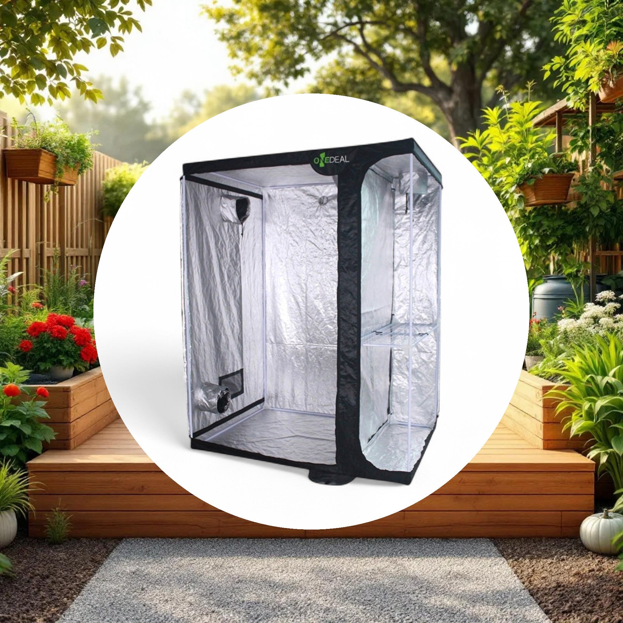 OneDeal VegFlower Grow Tent 5ft 4in x 4ft x 6ft 8in - Image 5