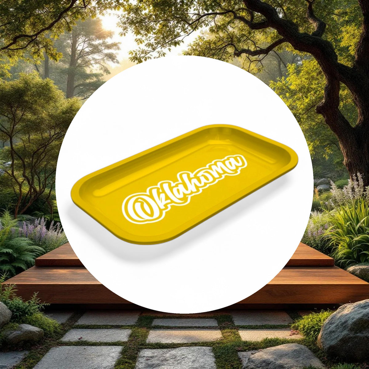 Med Dope Trays x Oklahoma -  Yellow background White logo - Image 5