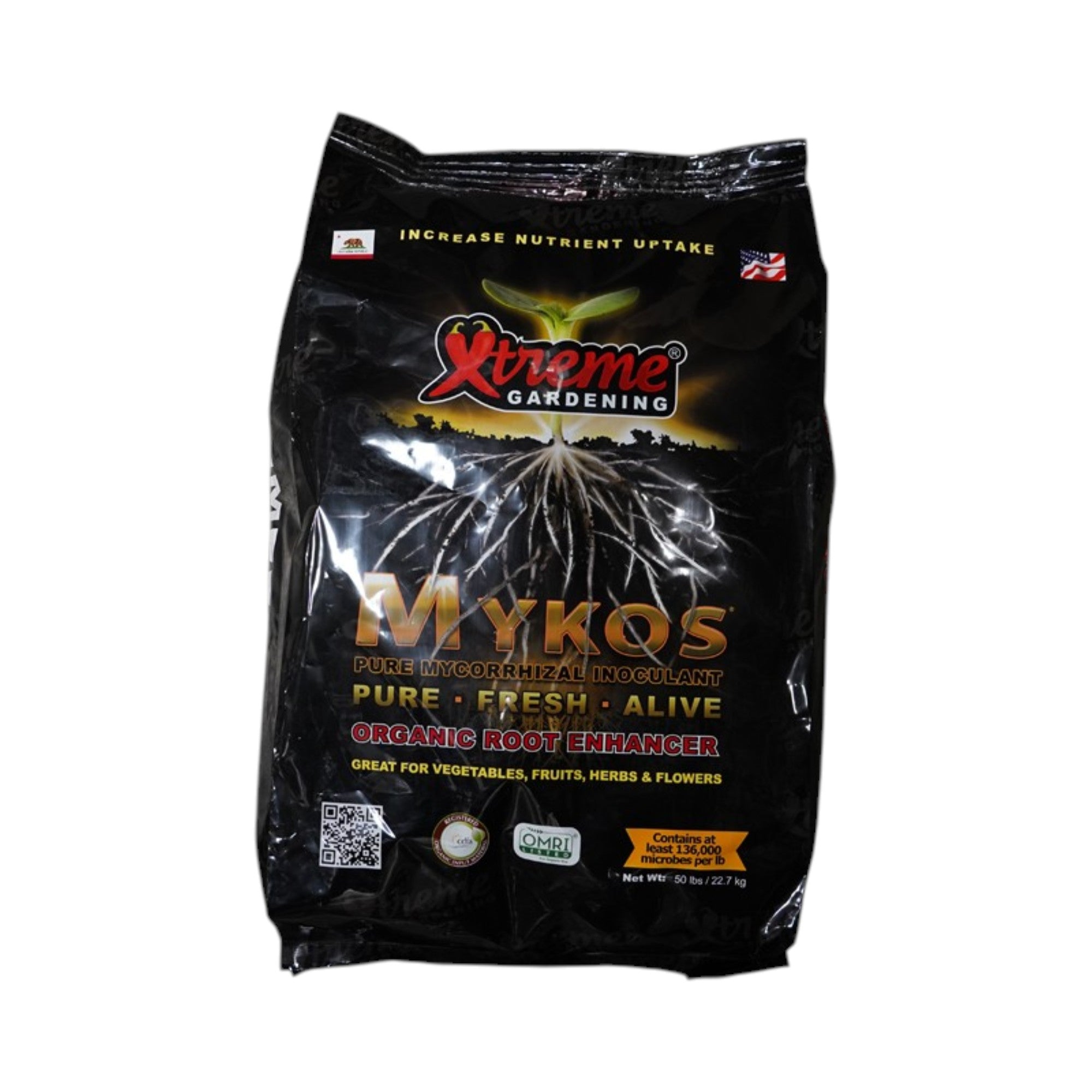 Xtreme Gardening MYKOS Pure Mycorrhizal Inoculant 50lbs