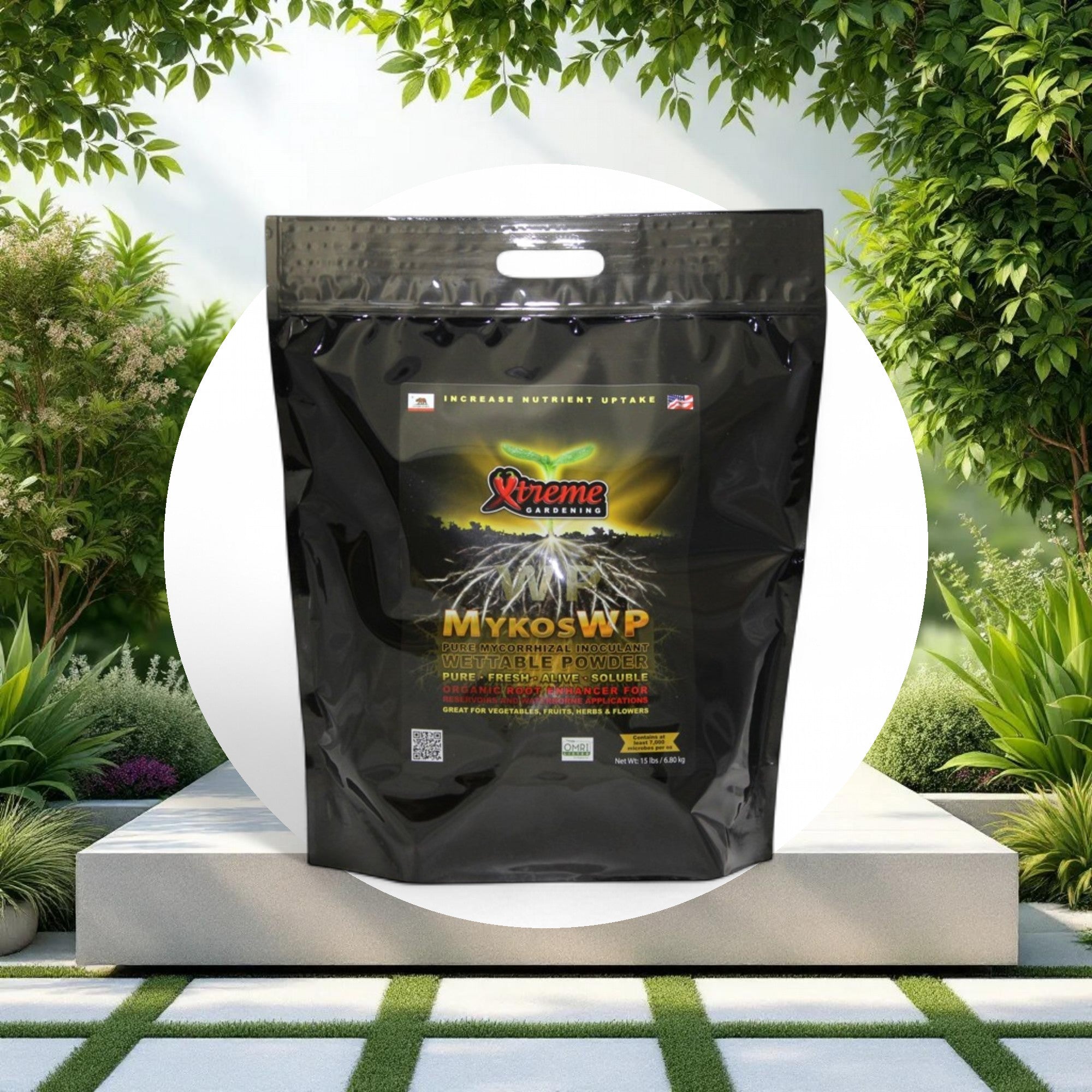 Xtreme Gardening MYKOS WP pure mycorrhizal wettable powder 15 lb, 2/cs - Image 2