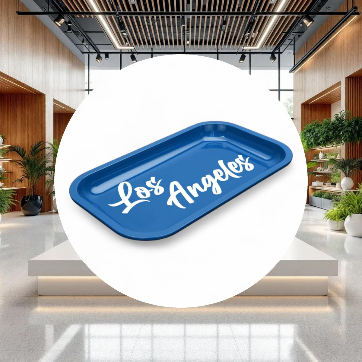 Med Dope Trays x Los Angeles – Blue background white logo - Image 3