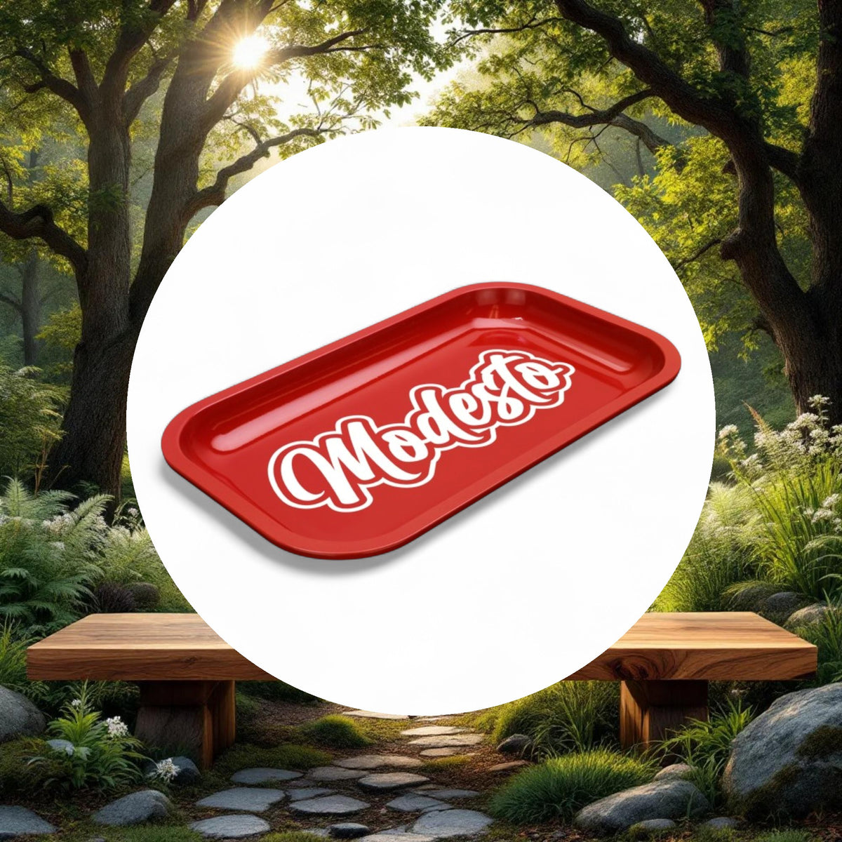 Med Dope Trays x Modesto – Red Background White logo - Image 5