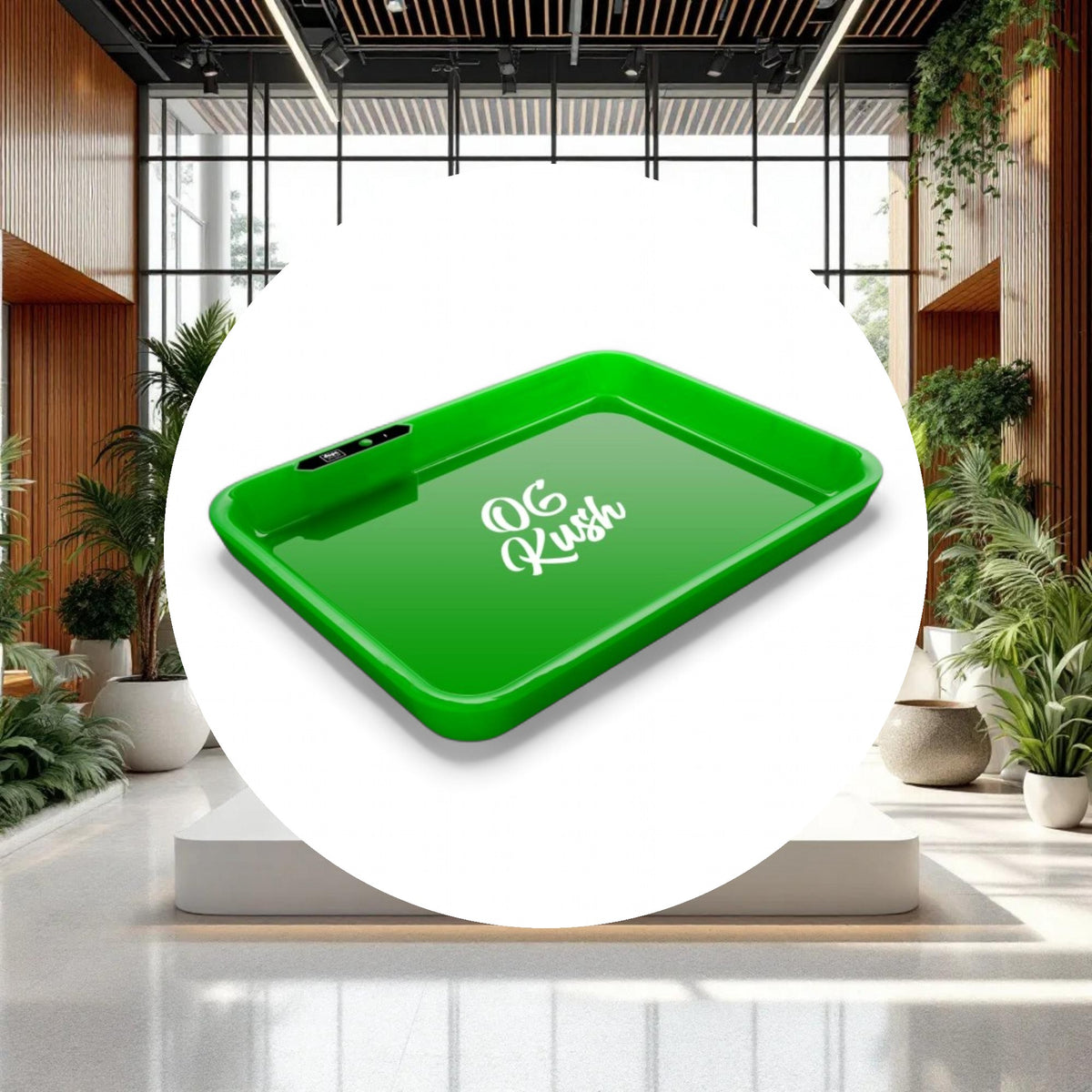 Dope Trays x OG Kush  -  Green background white logo - Image 3