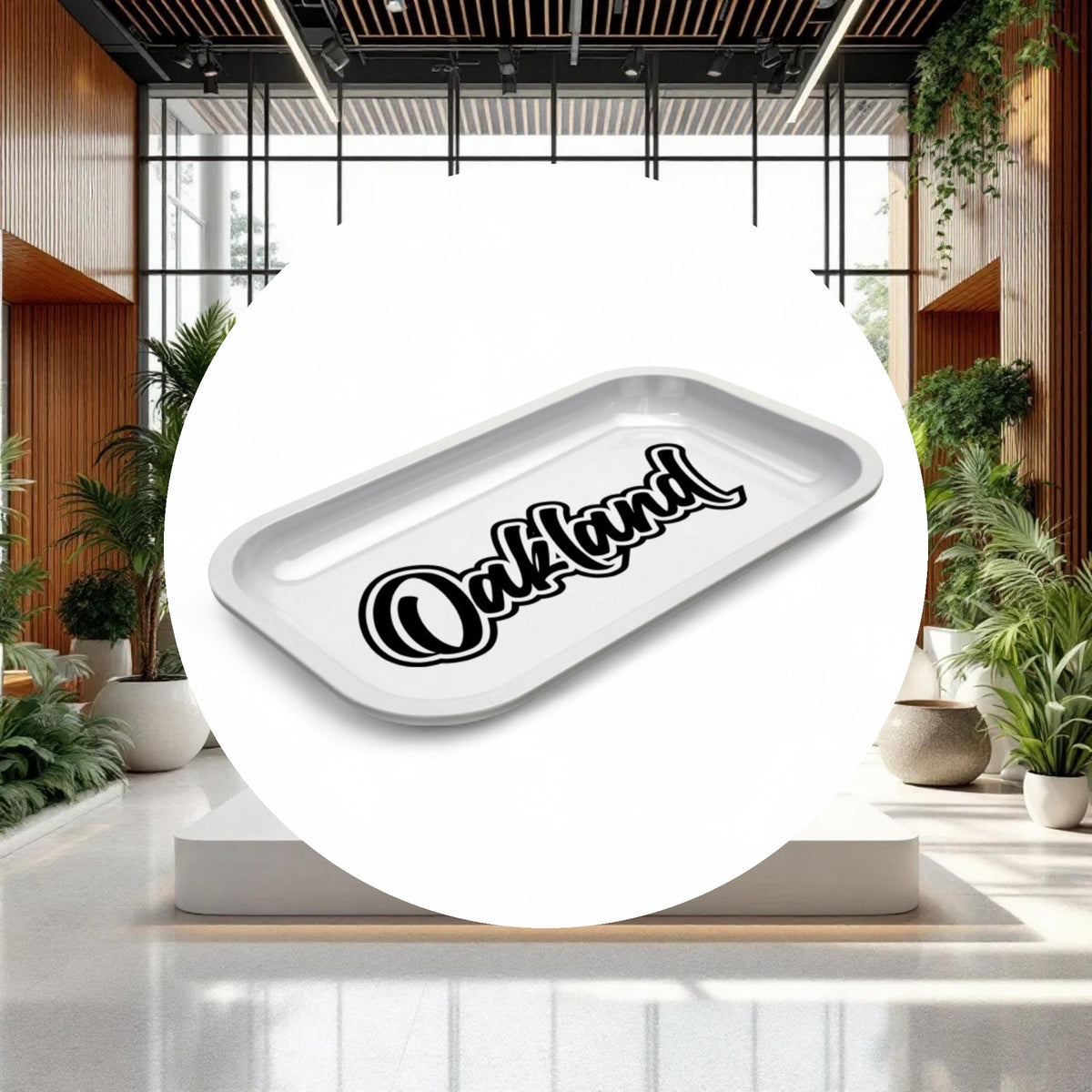 Med Dope Trays x Oakland – White Background Black Logo - Image 3
