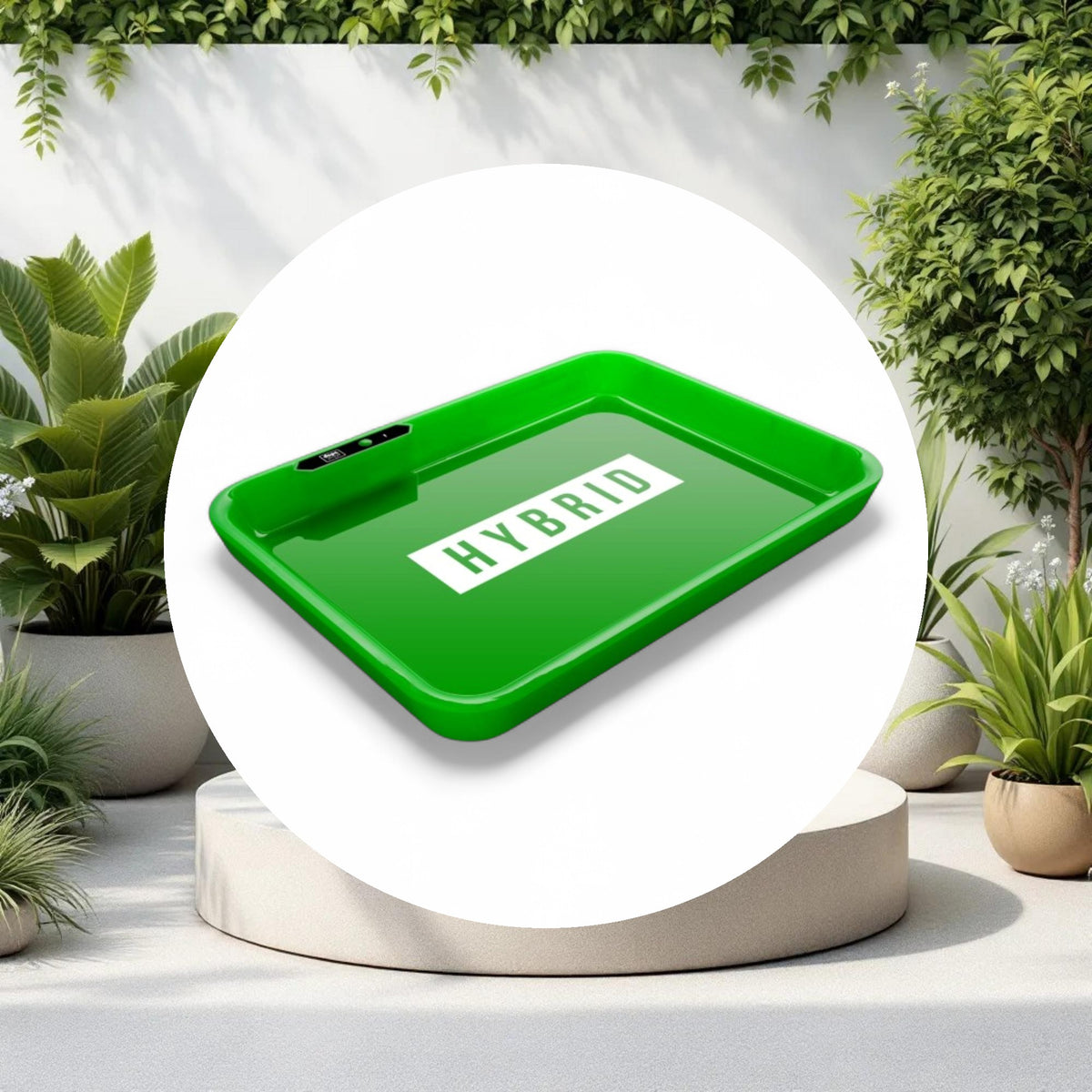Dope Trays x Hybrid – Green background white logo - Image 2