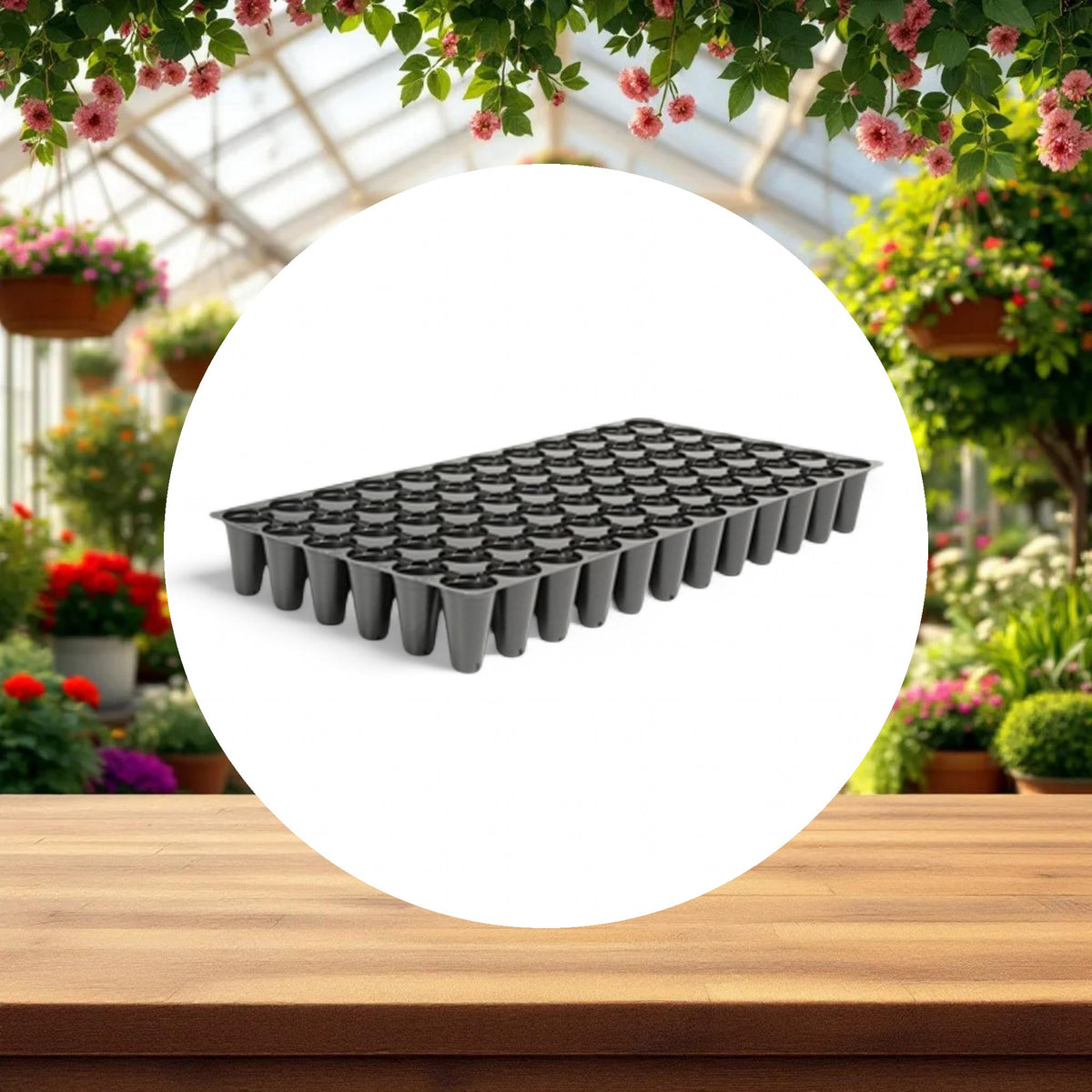 10" x 20" 72 Cell Round Seedling Tray - Image 4