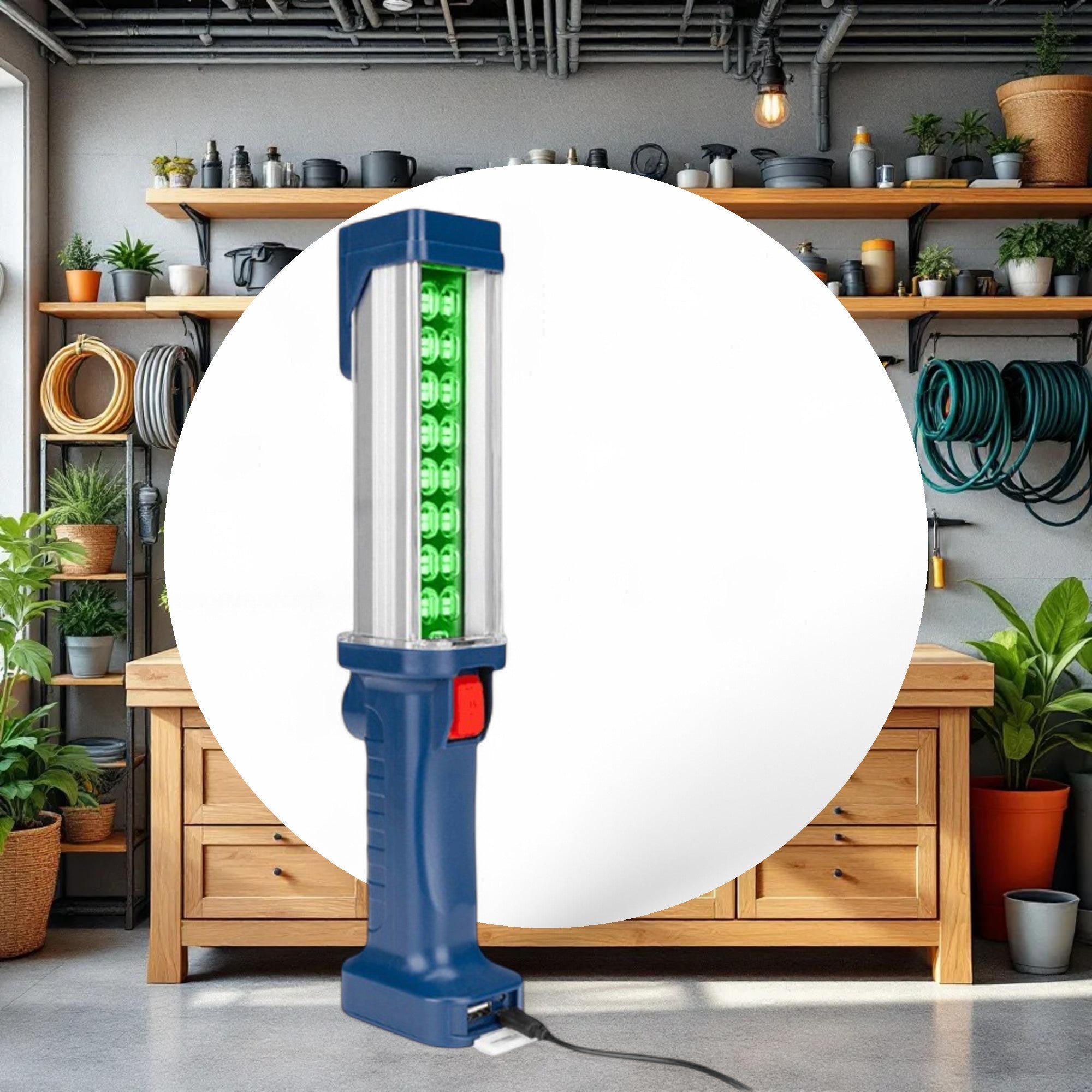 Green LED Rechargeable Work Light - Image 3