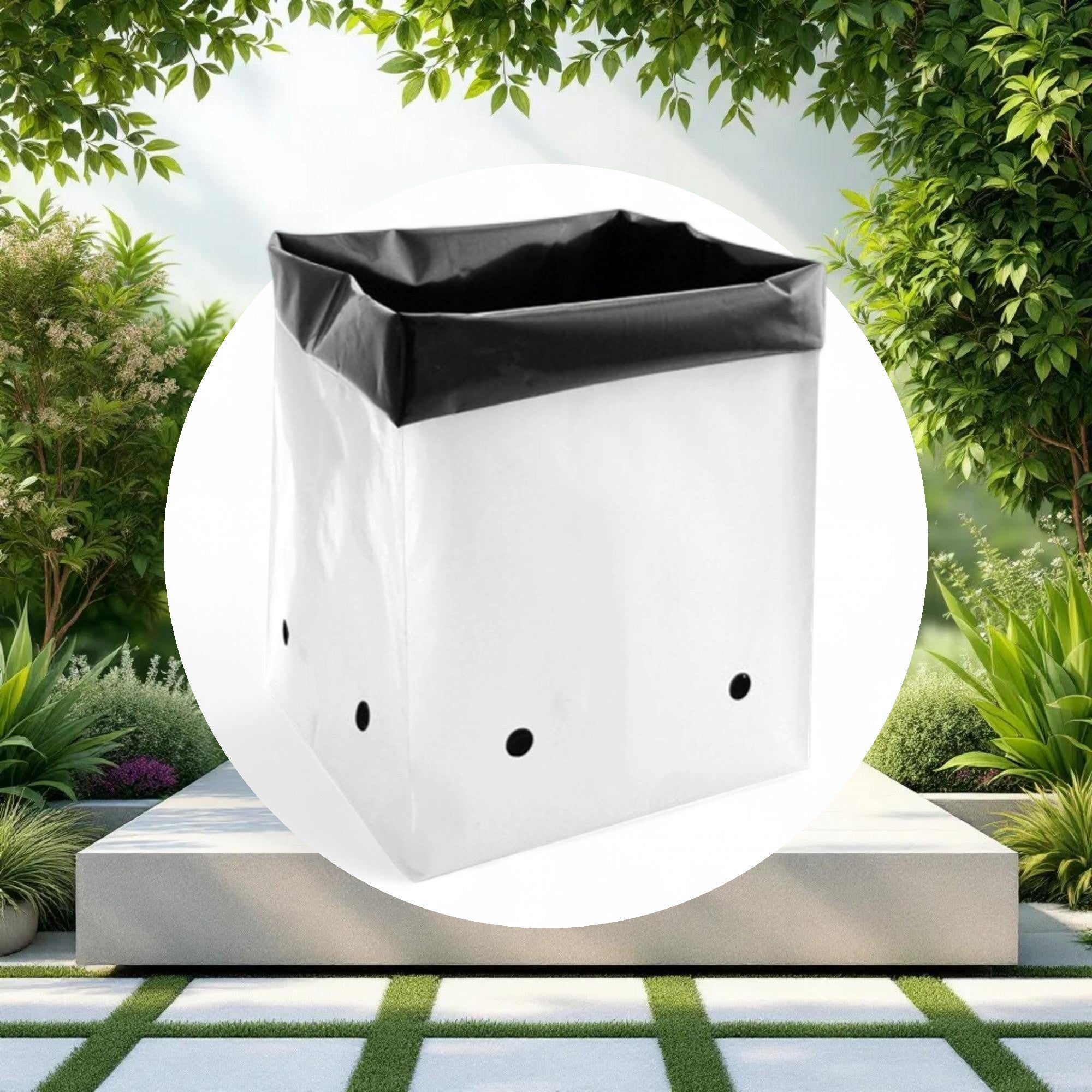 GROW1 PE Grow Bags Black & White 1 Gallon (100pcs/Pack) - Image 2