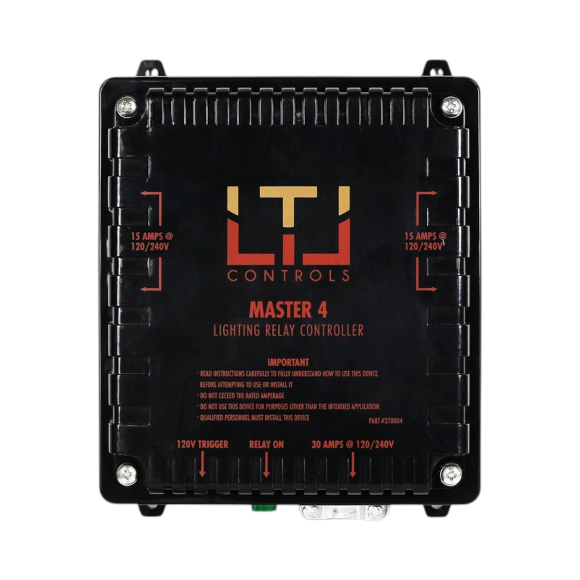 LTL Controls MASTER 4 Lighting Relay Controller w/o Timer (120V & 240V Universal Plug)