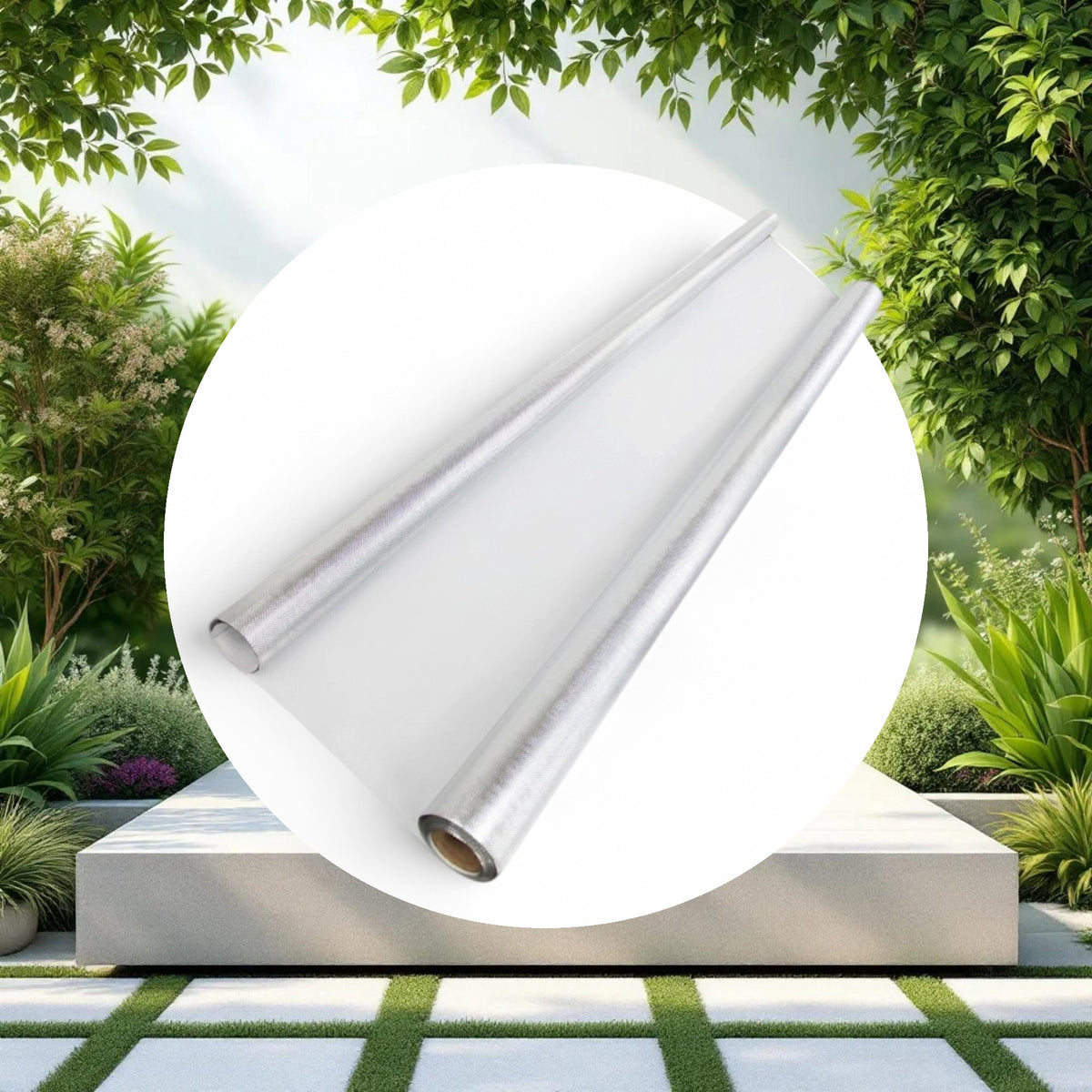 Diamond Foil on White 110 Micron 4ft x 25ft - Image 2