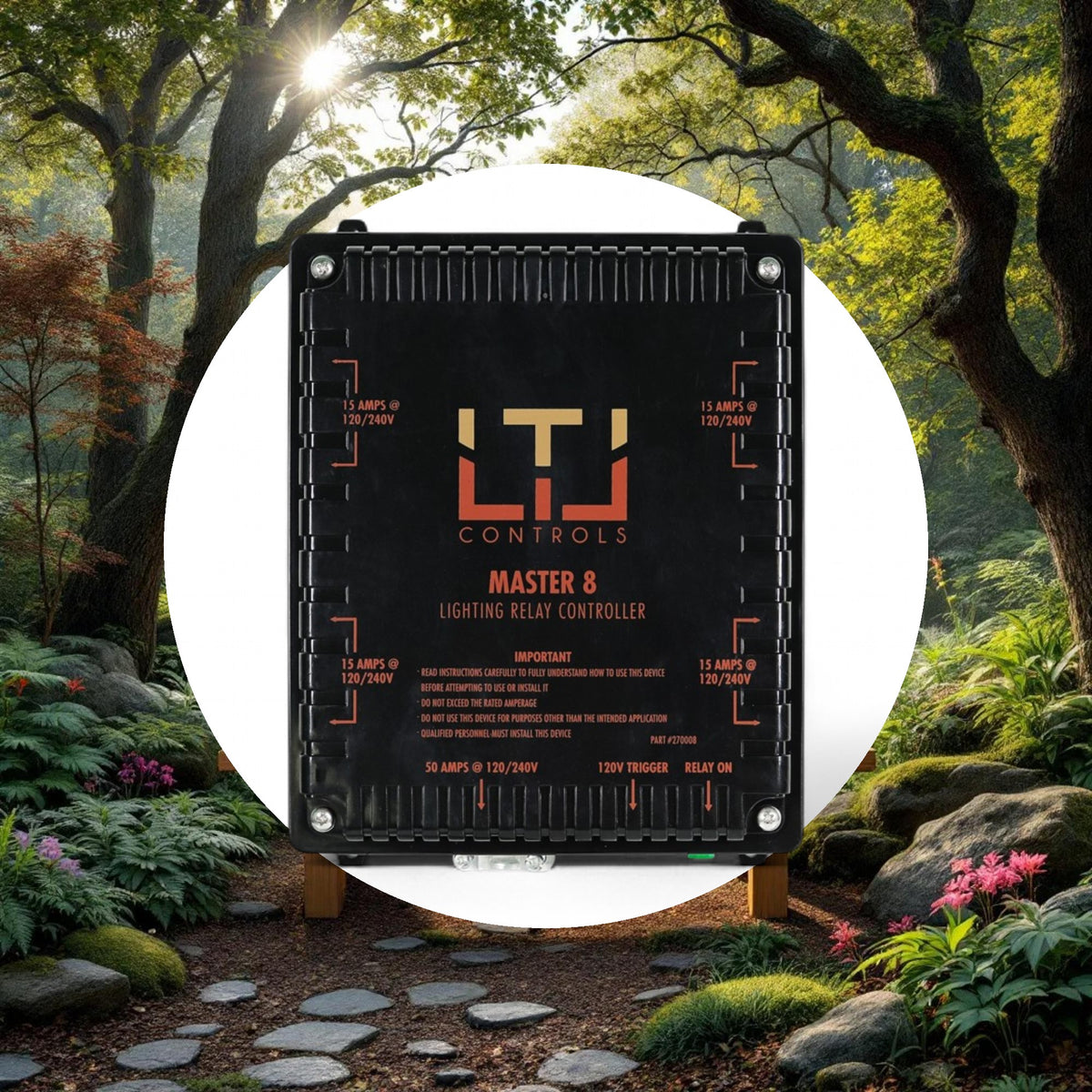 LTL Controls MASTER 8 Lighting Relay Controller w/o Timer (120V & 240V Universal Plug) - Image 2