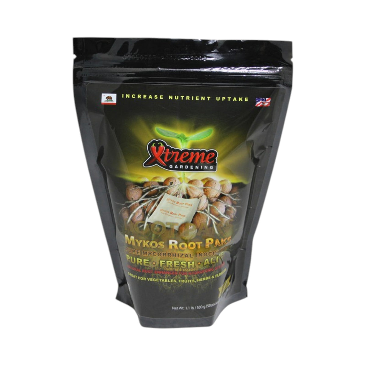 Xtreme Gardening MYKOS ROOT PAKS great for hydro 50 ct, 6/cs