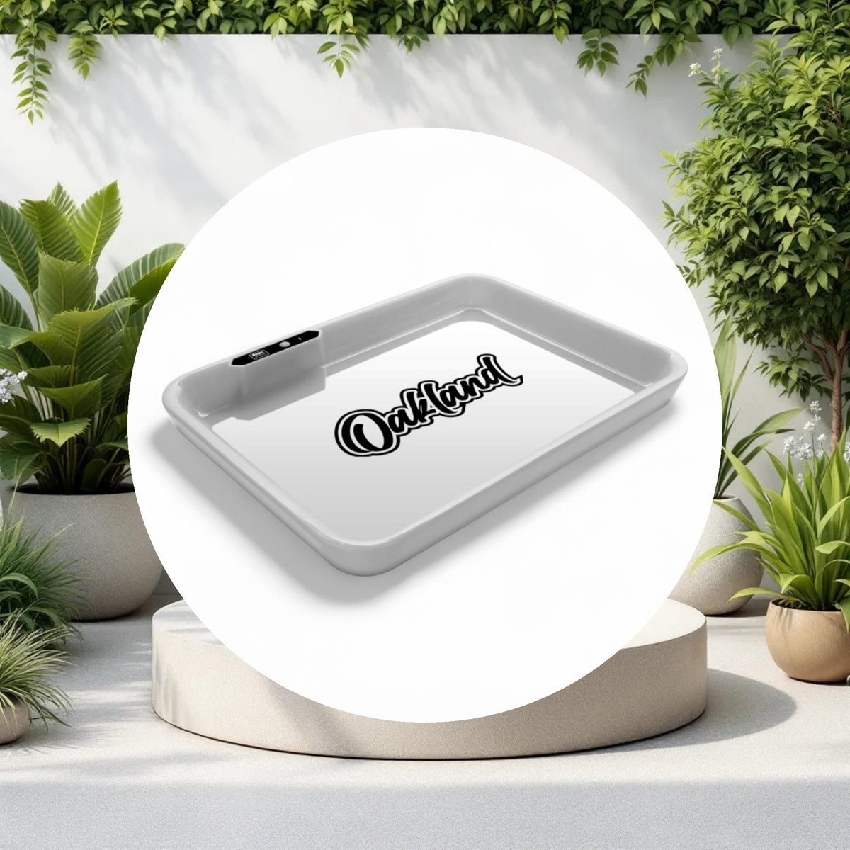 Dope Trays x Oakland – White Background Black Logo - Image 2