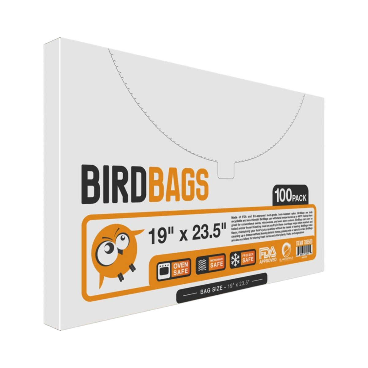 Bird Bags 5 Gallon Turkey Bags 19" x 23.5" (100 Pack)