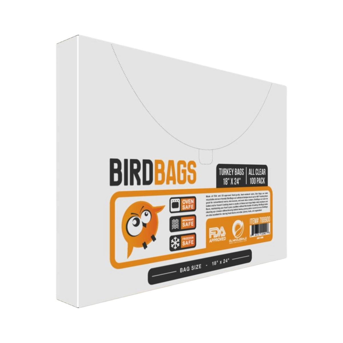 Bird Bags 4 Gallon Turkey Bags 18" x 24" (100 Pack)