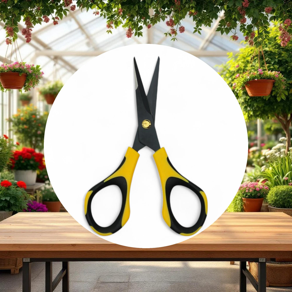 Piranha Pruner Bonsai Scissors - Fluorine Coated - Yellow & Black Handle -4PK - Image 3