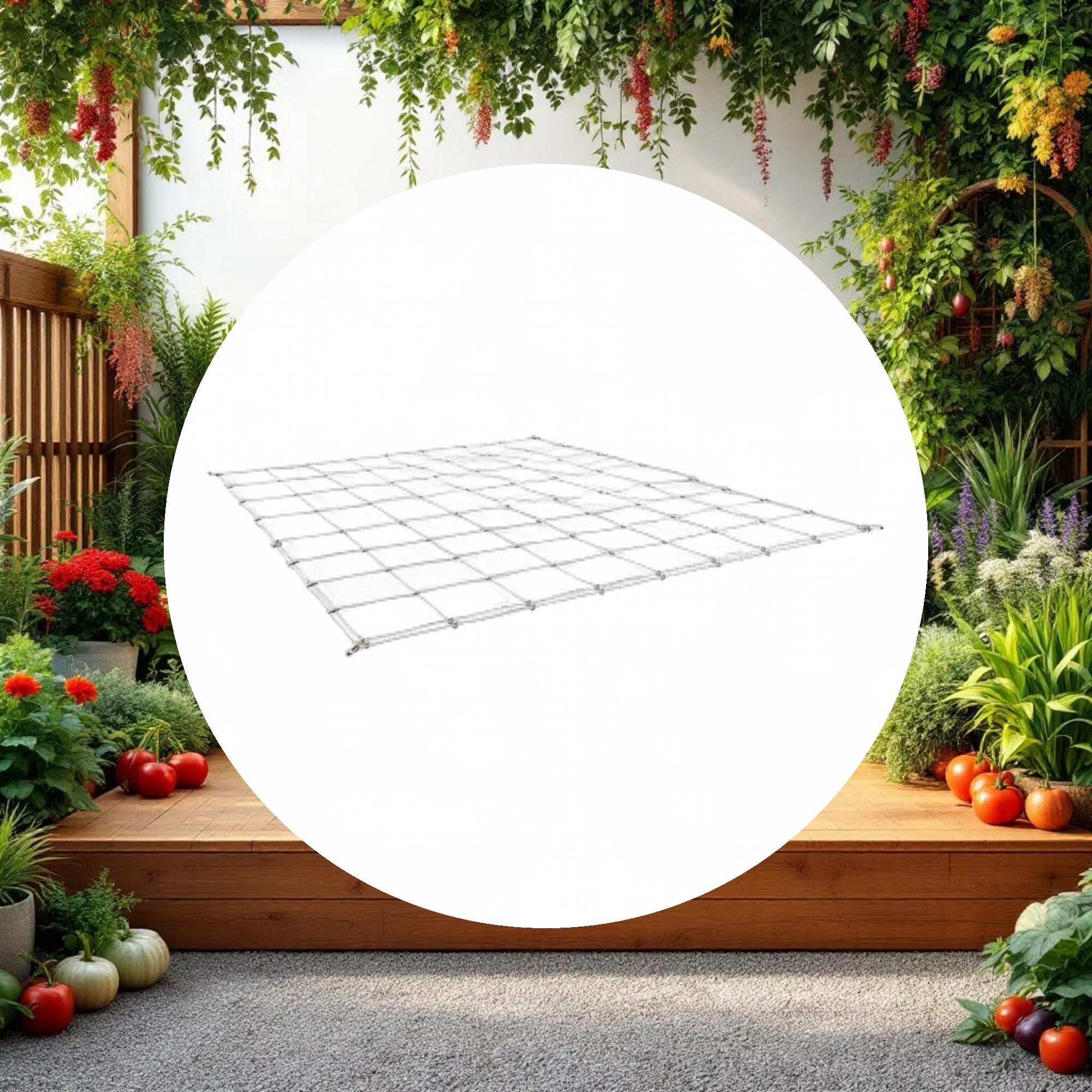 GROW1 Grow Tent Flexible Trellis Netting 4ft x 4ft 4in+6in Holes (2 Pack) - Image 5