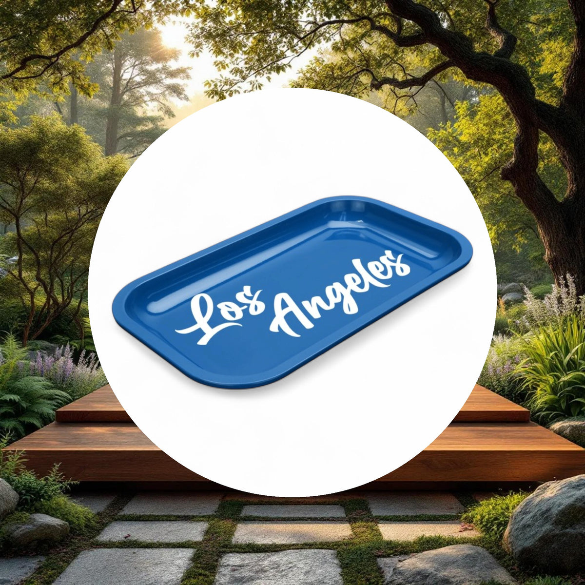 Med Dope Trays x Los Angeles – Blue background white logo - Image 5
