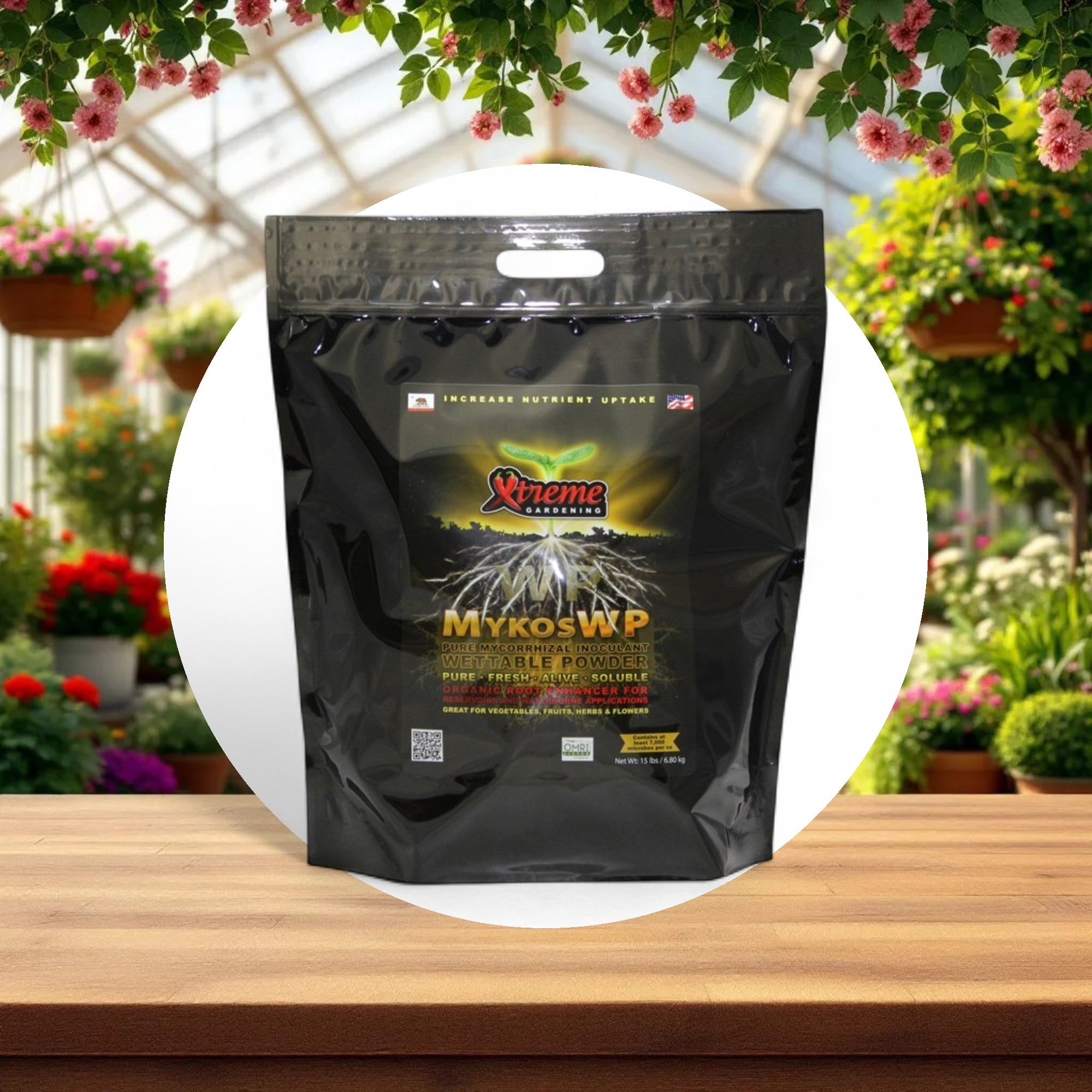 Xtreme Gardening MYKOS WP pure mycorrhizal wettable powder 15 lb, 2/cs - Image 3