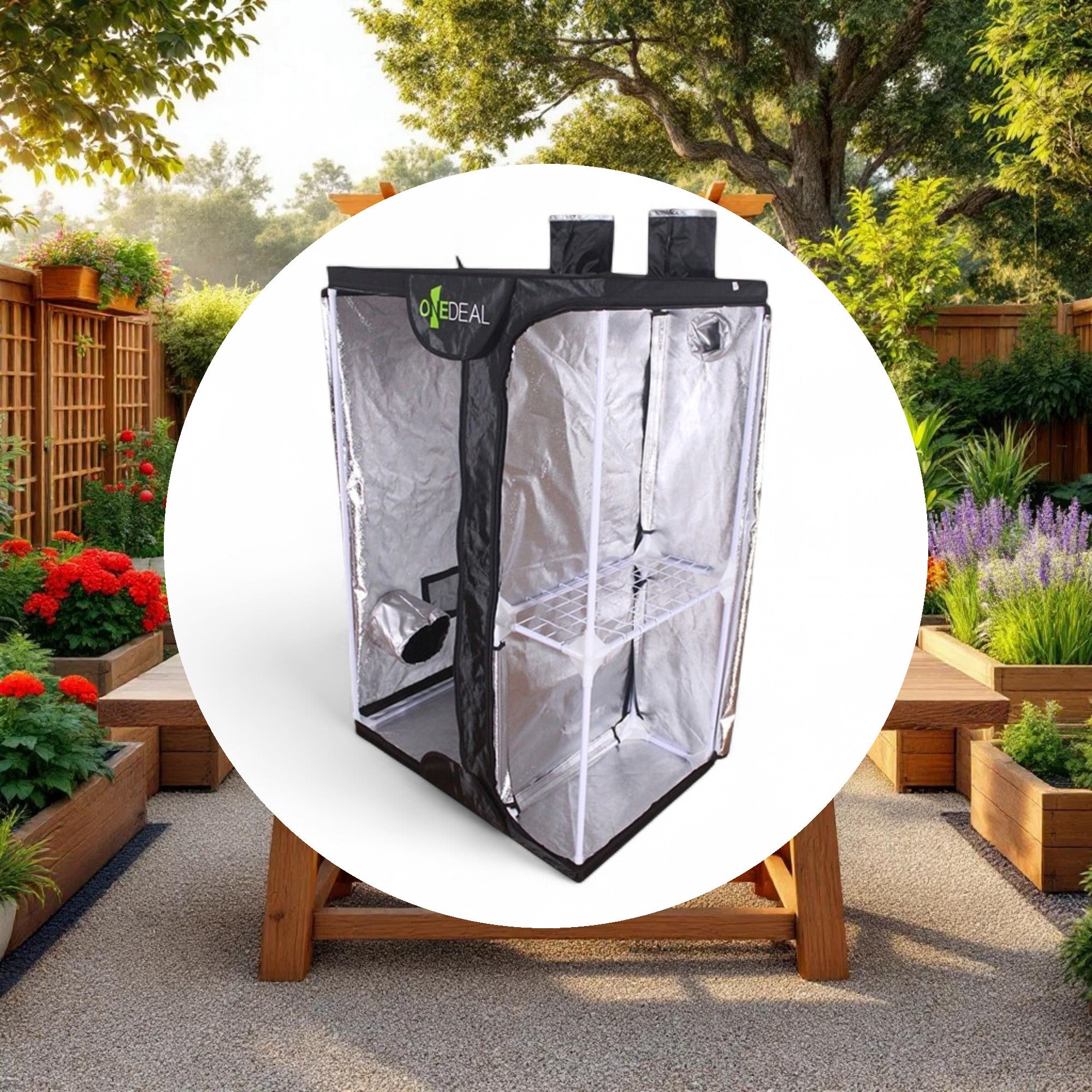 OneDeal VegFlower Grow Tent 3ft x 2ft x 4ft 4in - Image 5