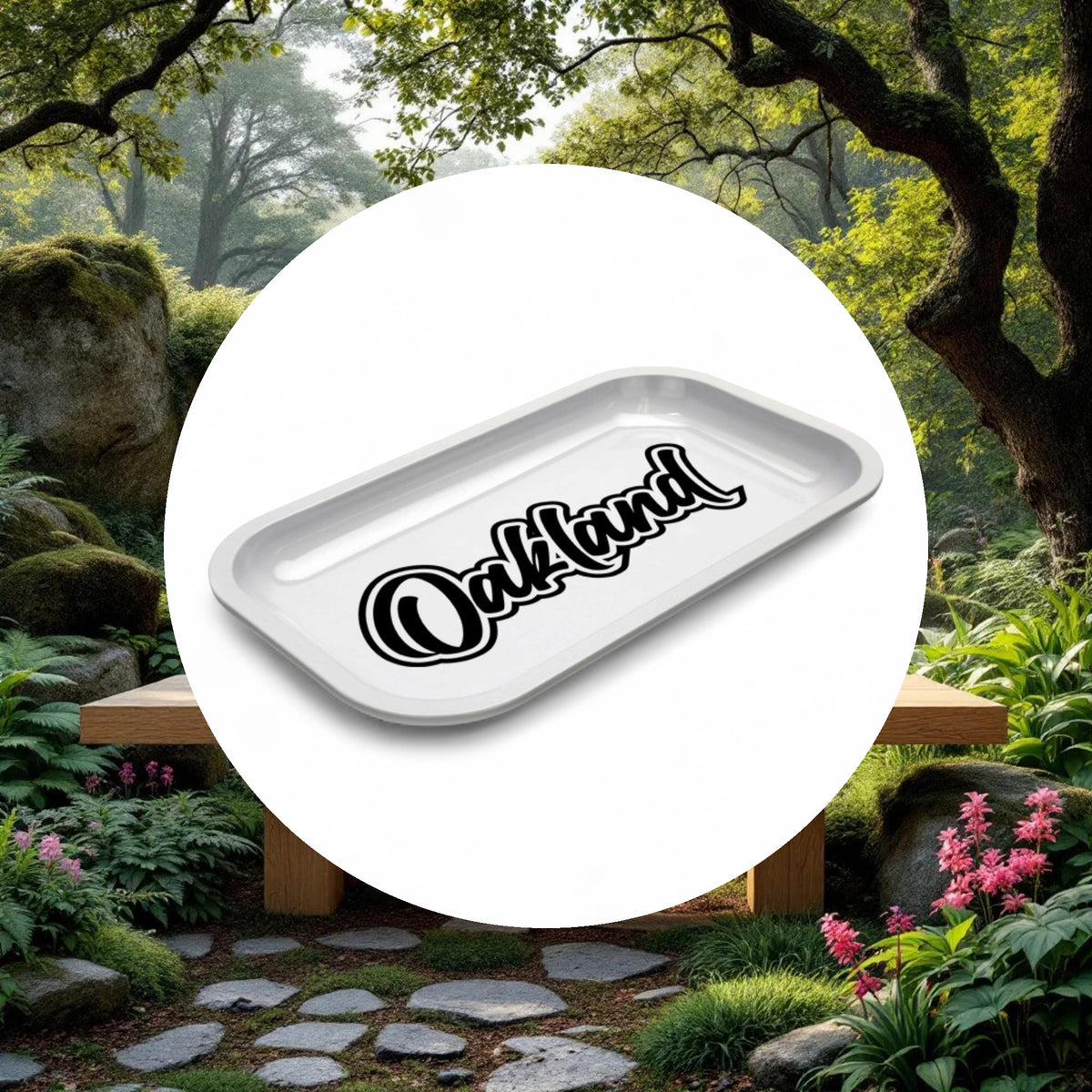 Med Dope Trays x Oakland – White Background Black Logo - Image 5