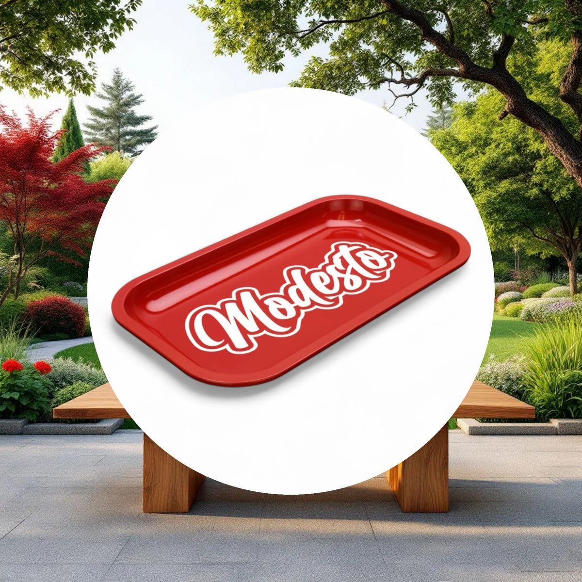 Med Dope Trays x Modesto – Red Background White logo - Image 4