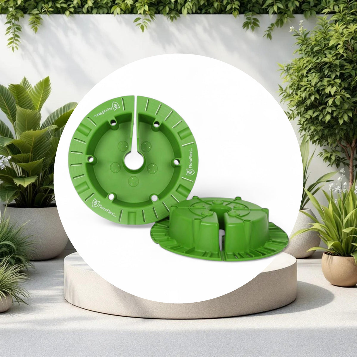 FloraFlex Round Flood & Drip Shield w/ Quicker Drippers 9in - 12in - Image 2