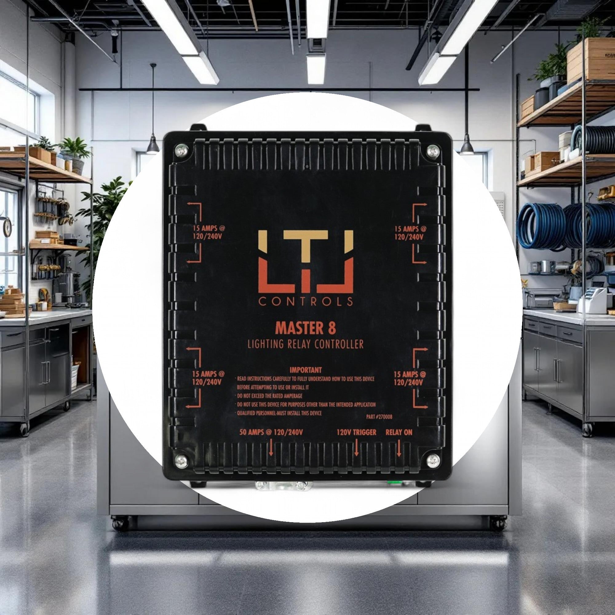 LTL Controls MASTER 8 Lighting Relay Controller w/o Timer (120V & 240V Universal Plug) - Image 4